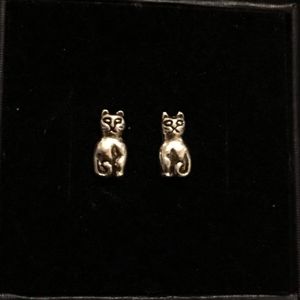 Danity post 925 beautiful cat earrings